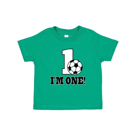 Inktastic First Birthday Soccer 1 Year Old Boys or Girls Baby T-Shirt