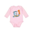 thumbnail image 1 of Inktastic First Birthday Surfing Shark with Hot Dog and Ice Cream Boys or Girls Long Sleeve Baby Bodysuit, 1 of 5