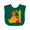 thumbnail image 1 of Inktastic First Birthday Turkey on Pumpkin Boys or Girls Baby Bib, 1 of 4