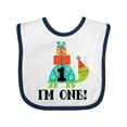 thumbnail image 1 of Inktastic First Birthday Turtle 1 Year Old Boys or Girls Baby Bib, 1 of 4