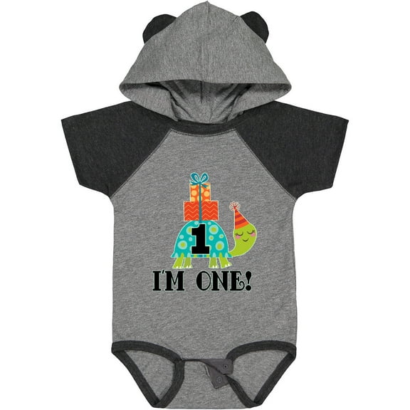 Inktastic First Birthday Turtle 1 Year Old Boys or Girls Baby Bodysuit