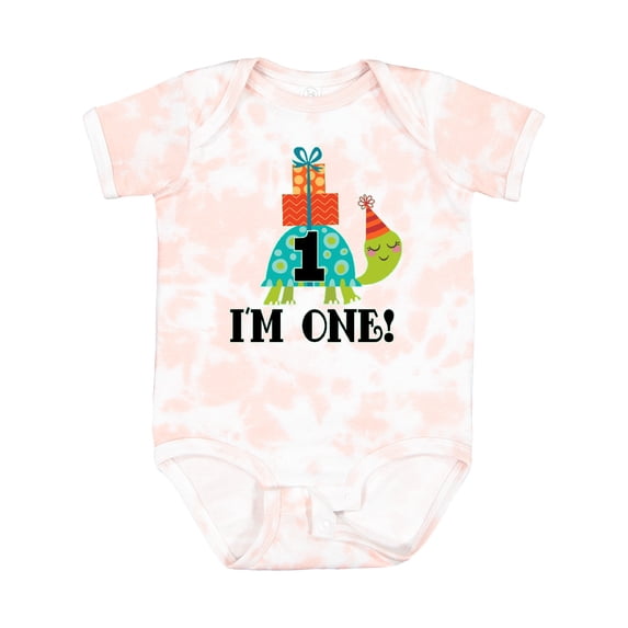 Inktastic First Birthday Turtle 1 Year Old Boys or Girls Baby Bodysuit