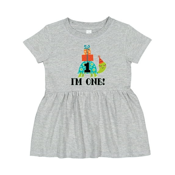 Inktastic First Birthday Turtle 1 Year Old Girls Baby Dress