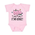 thumbnail image 1 of Inktastic First Birthday Unicorn Cat Girls Girls Baby Bodysuit, 1 of 5