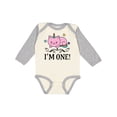 thumbnail image 1 of Inktastic First Birthday Unicorn Cat Girls Girls Long Sleeve Baby Bodysuit, 1 of 5