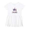 thumbnail image 1 of Inktastic First Birthday Unicorn for Girl Girls Baby Dress, 1 of 5