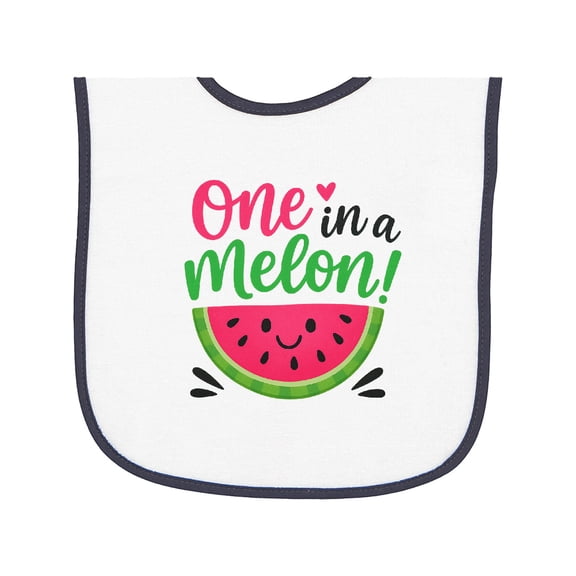 Inktastic First Birthday Watermelon Baby Terry Cloth Bib