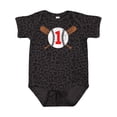 thumbnail image 1 of Inktastic First Birthday Weathered Baseball Design with Bats Boys or Girls Baby Bodysuit, 1 of 5
