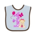thumbnail image 1 of Inktastic First Birthday with Cute Puppy and Butterflies Boys or Girls Baby Bib, 1 of 4
