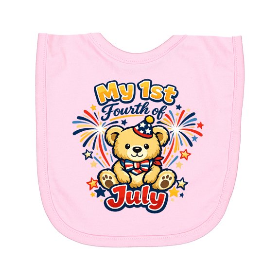Inktastic First Fourth of July Newborn Bib