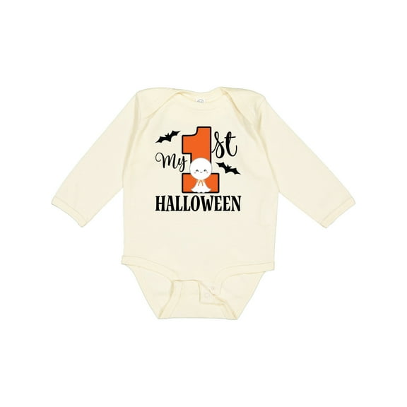 Inktastic First Halloween Baby Boys or Girls Long Sleeve Baby Bodysuit