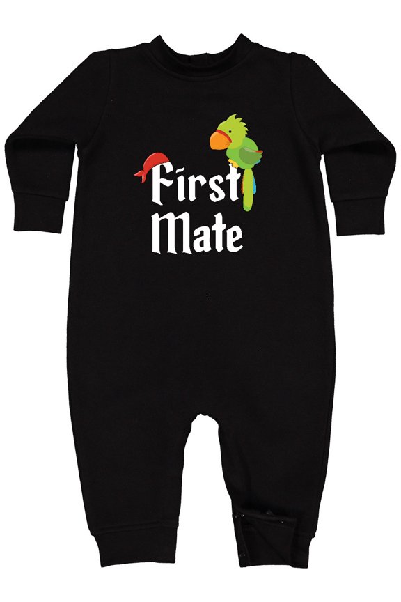 First Mate Pirate with Parrot and Bandanna Baby Fleece Romper
