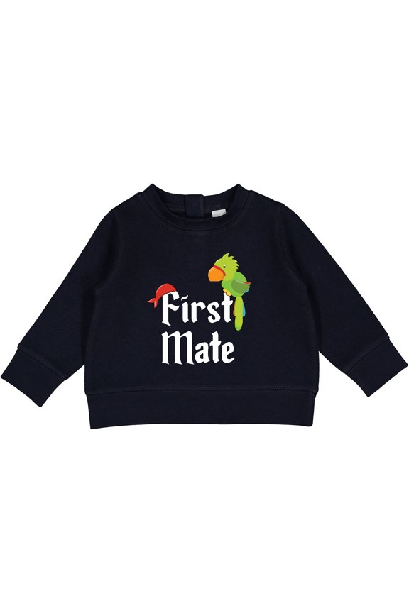 First Mate Pirate with Parrot and Bandanna Baby Sweatshirt