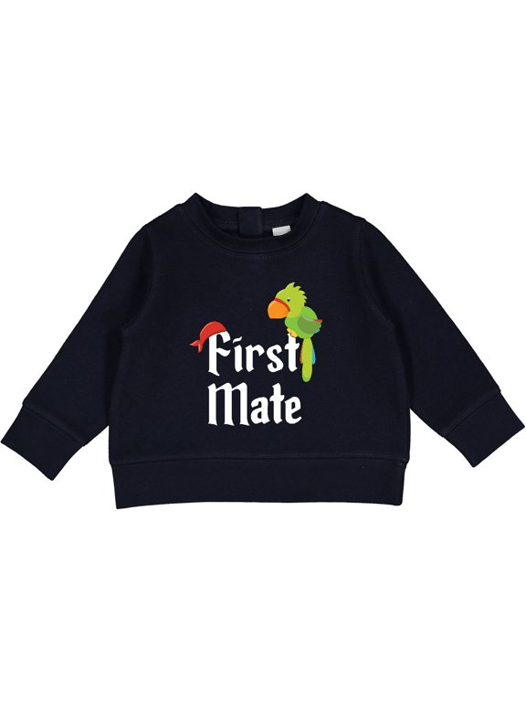First Mate Pirate with Parrot and Bandanna Baby Sweatshirt