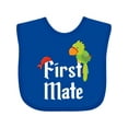 thumbnail image 1 of Inktastic First Mate Pirate with Parrot and Bandanna Boys or Girls Baby Bib, 1 of 4