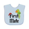 thumbnail image 1 of Inktastic First Mate Pirate with Parrot and Bandanna Boys or Girls Baby Bib, 1 of 4