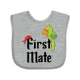thumbnail image 1 of Inktastic First Mate Pirate with Parrot and Bandanna Boys or Girls Baby Bib, 1 of 4