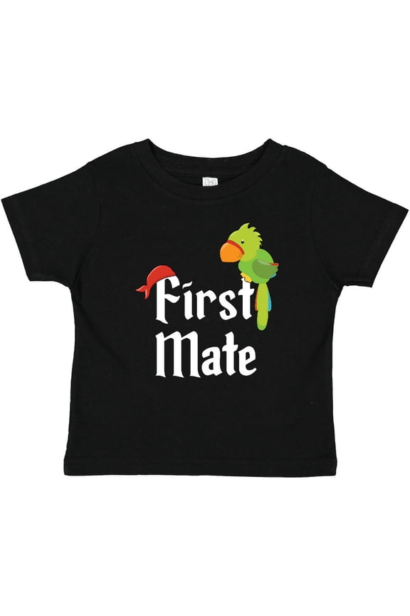 First Mate Pirate with Parrot and Bandanna Boys or Girls Baby T-Shirt