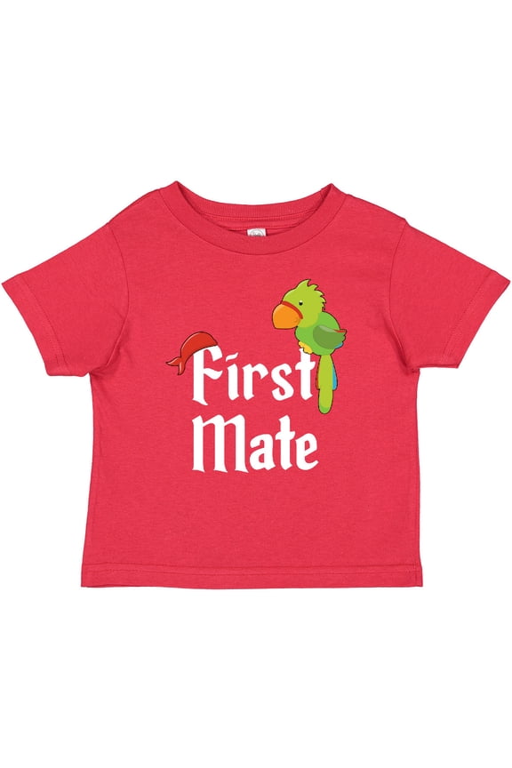 First Mate Pirate with Parrot and Bandanna Boys or Girls Baby T-Shirt