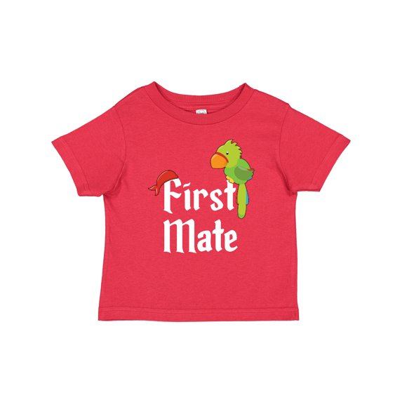 Inktastic First Mate Pirate with Parrot and Bandanna Boys or Girls Baby T-Shirt
