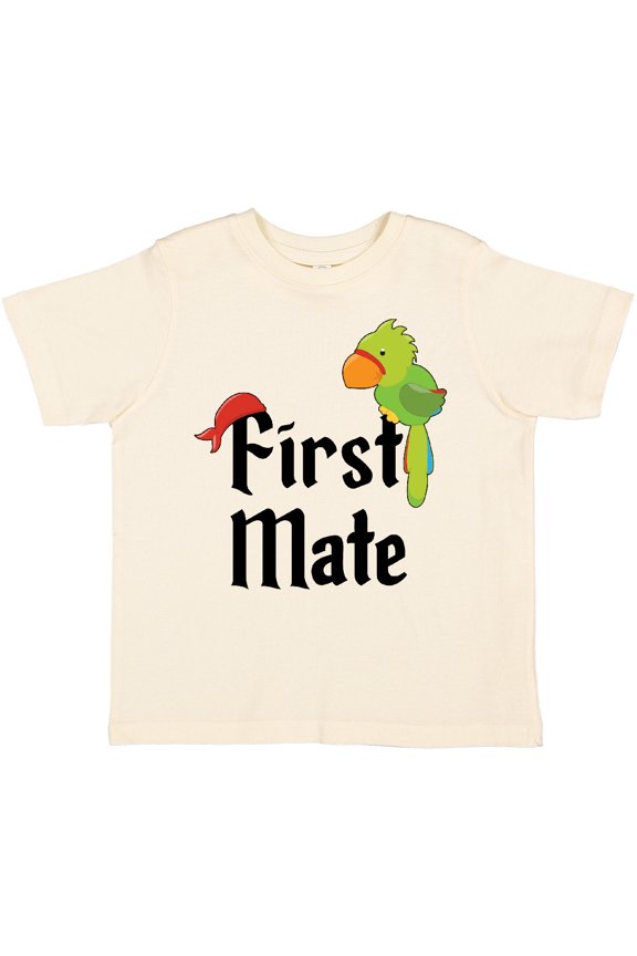 First Mate Pirate with Parrot and Bandanna Boys or Girls Toddler T-Shirt