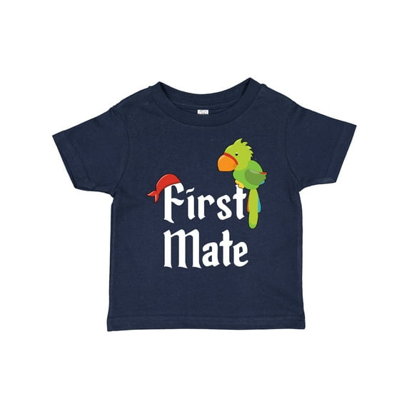 Inktastic First Mate Pirate with Parrot and Bandanna Boys or Girls Toddler T-Shirt