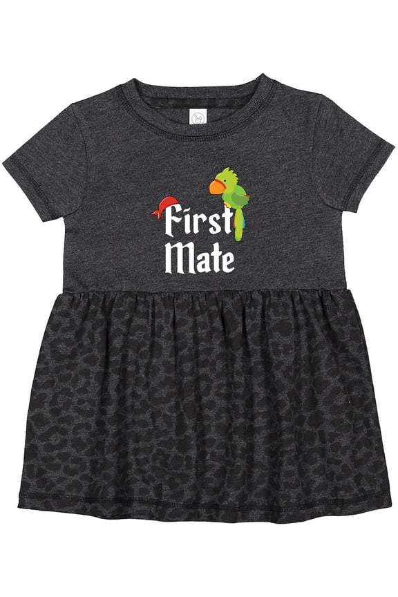 First Mate Pirate with Parrot and Bandanna Girls Baby Dress