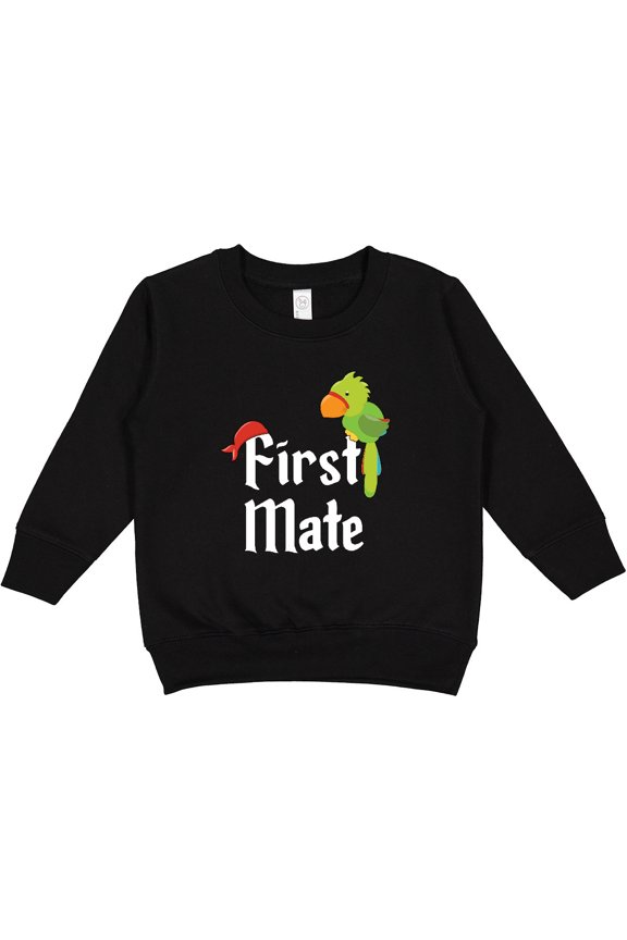 First Mate Pirate with Parrot and Bandanna Toddler Sweatshirt
