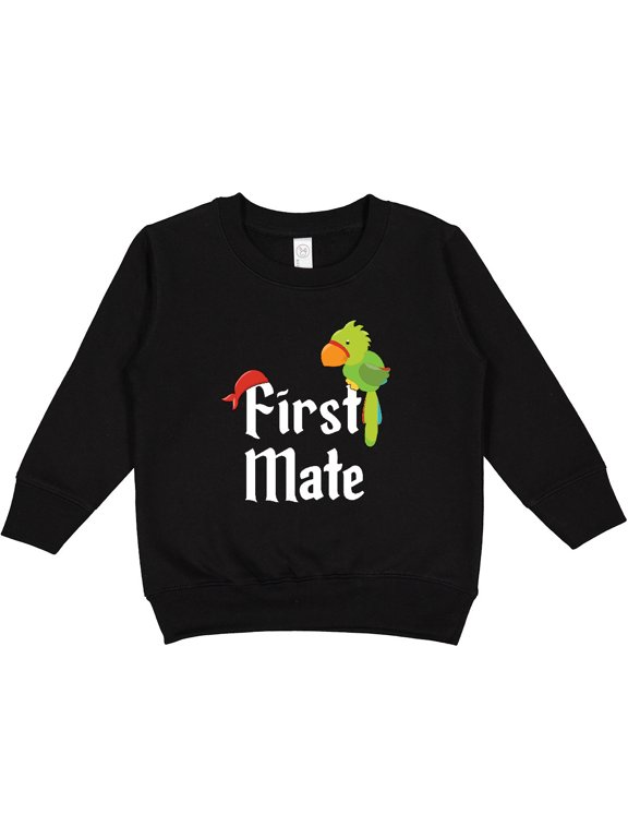 First Mate Pirate with Parrot and Bandanna Toddler Sweatshirt