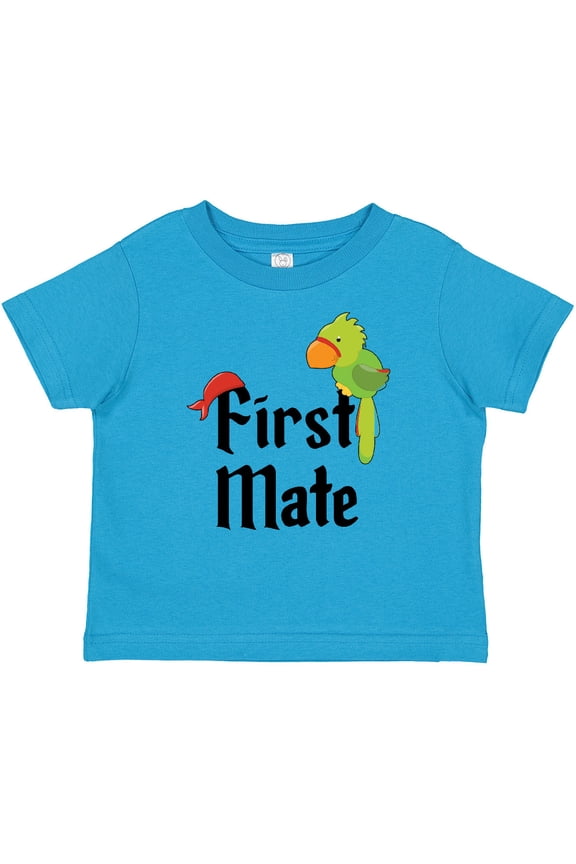 First Mate pirate with parrot and bandanna Boys or Girls Baby T-Shirt
