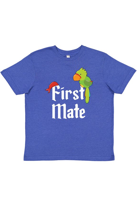 First Mate pirate with parrot and bandanna Youth T-Shirt