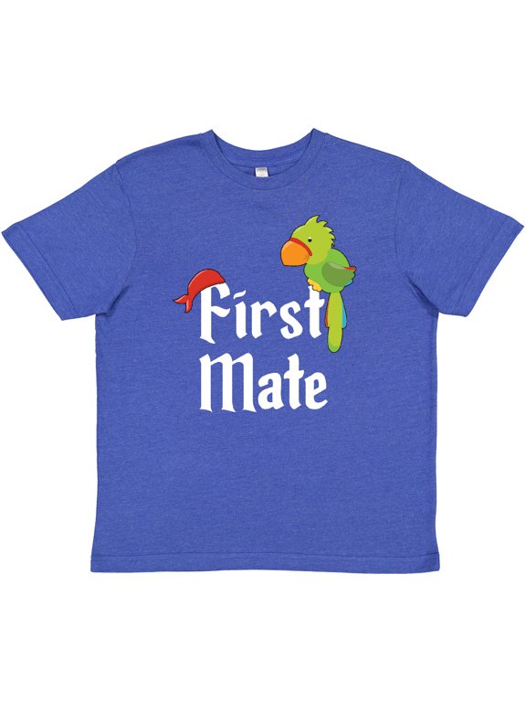 First Mate pirate with parrot and bandanna Youth T-Shirt