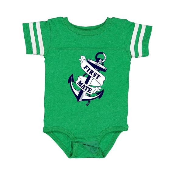 Inktastic First Mate with Anchor and Banner Boys or Girls Baby Bodysuit