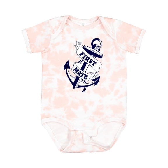 Inktastic First Mate with Anchor and Banner Boys or Girls Baby Bodysuit