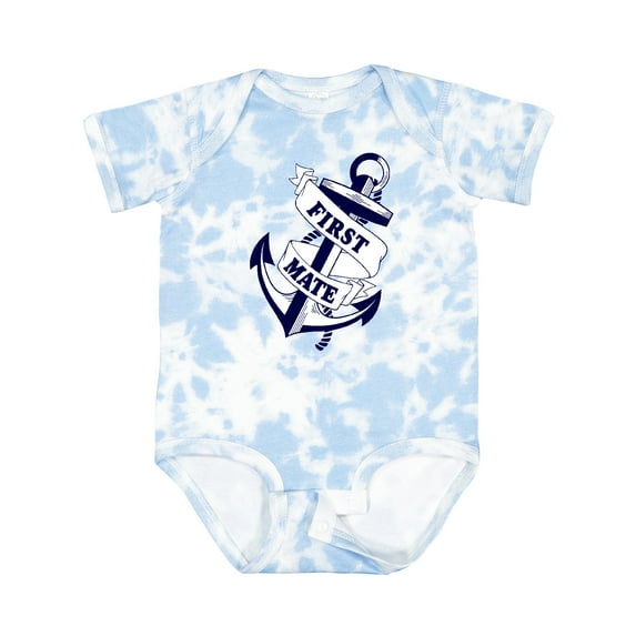 Inktastic First Mate with Anchor and Banner Boys or Girls Baby Bodysuit