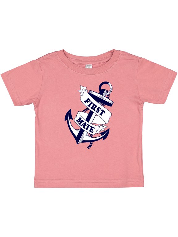 First Mate with Anchor and Banner Boys or Girls Baby T-Shirt