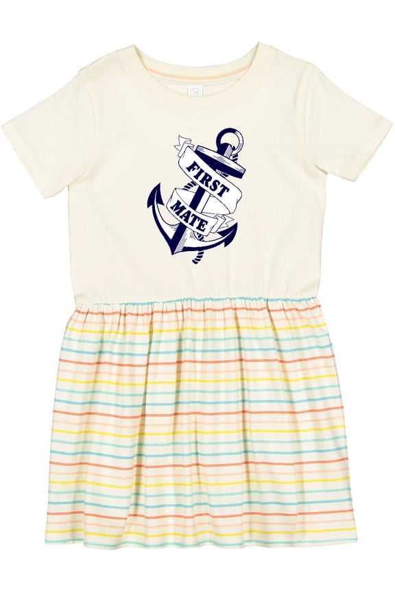 First Mate with Anchor and Banner Girls Toddler Dress