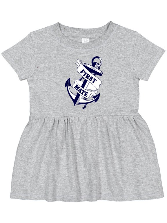 First Mate with Anchor and Banner Girls Baby Dress