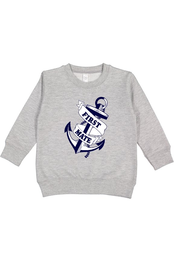 First Mate with Anchor and Banner Toddler Sweatshirt