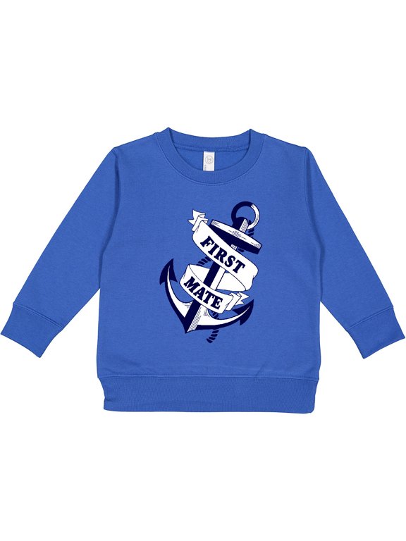 First Mate with Anchor and Banner Toddler Sweatshirt