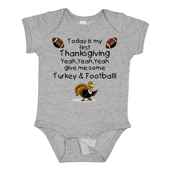 Inktastic First Thanksgiving Boys or Girls Baby Bodysuit