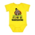 thumbnail image 1 of Inktastic First Thanksgiving Pilgrim Turkey Boys or Girls Baby Bodysuit, 1 of 5