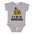 thumbnail image 1 of Inktastic First Thanksgiving Pilgrim Turkey Boys or Girls Baby Bodysuit, 1 of 5