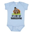 thumbnail image 1 of Inktastic First Thanksgiving Pilgrim Turkey Boys or Girls Baby Bodysuit, 1 of 5