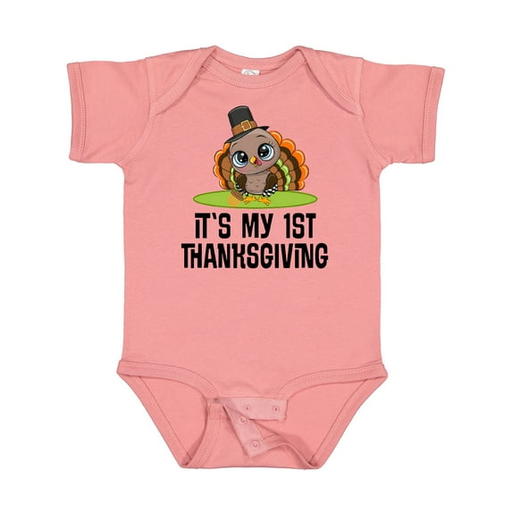 Inktastic First Thanksgiving Pilgrim Turkey Boys or Girls Baby Bodysuit