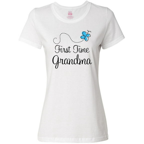 Inktastic First Time Grandma Butterfly Women's T-Shirt