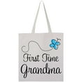 thumbnail image 1 of Inktastic First Time Grandma butterfly Tote Bag, 1 of 4