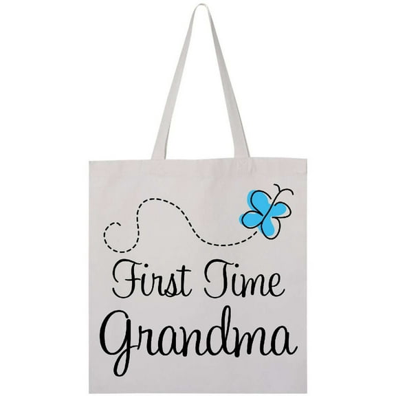 Inktastic First Time Grandma butterfly Tote Bag