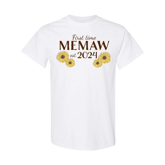 Inktastic First Time Memaw Est. 2024 T-Shirt