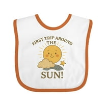Inktastic First Trip Around the Sun Birthday Design Boys or Girls Baby Bib
